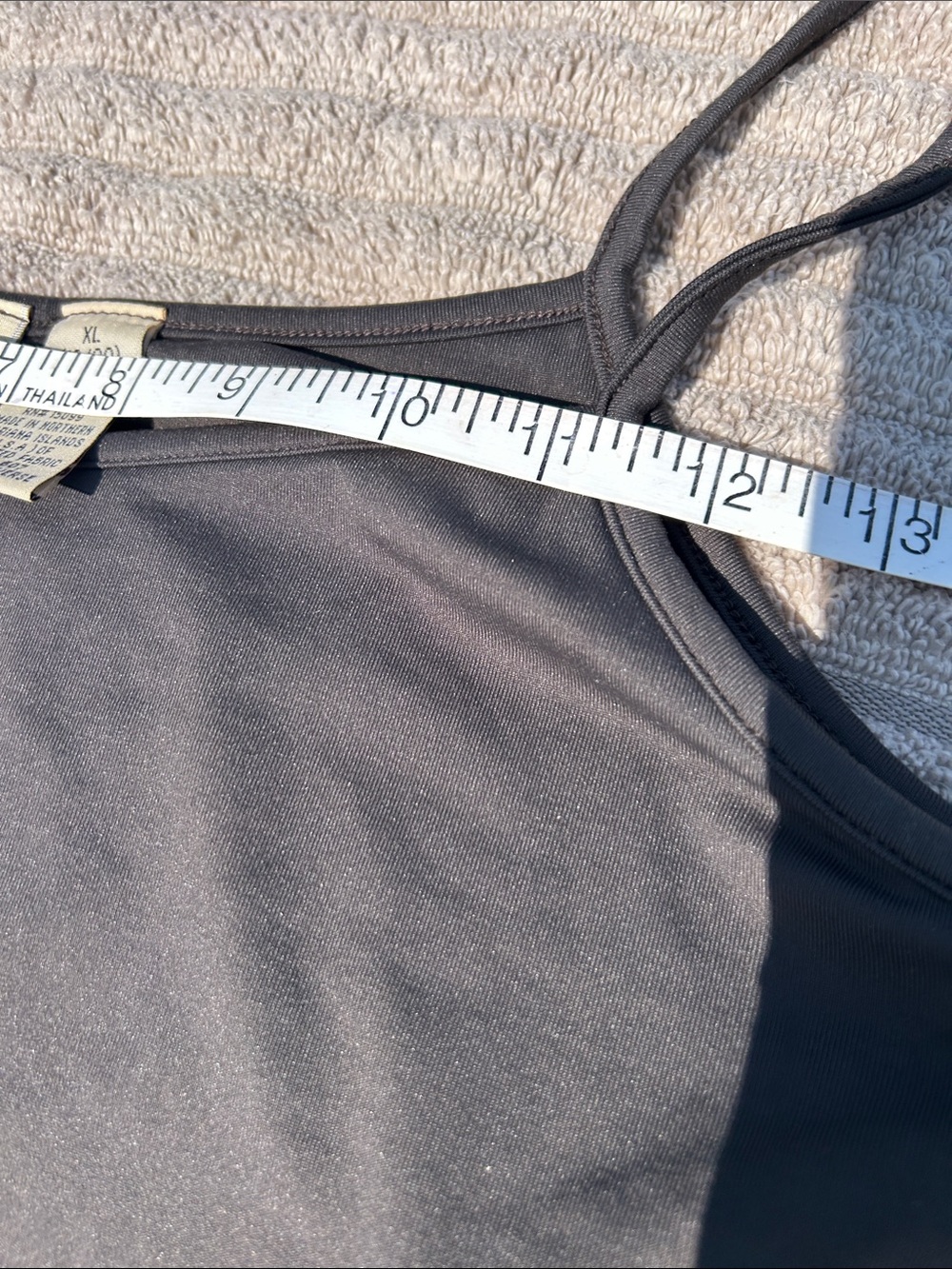 Ladies Size XL 18/20 Apostrophe Stretch Rich Brown Slim Spaghetti-Strap Tank - Picture 7 of 7